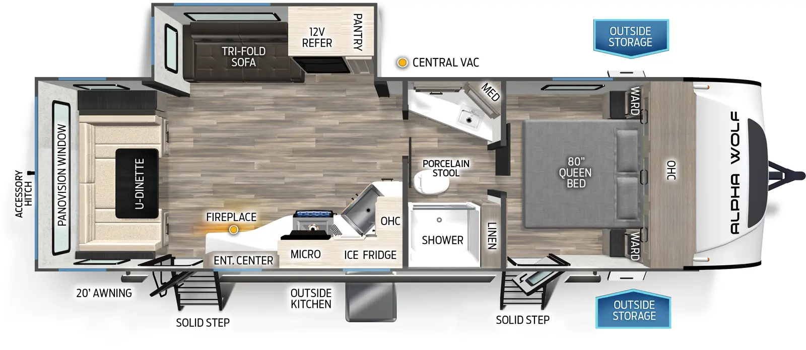 Alpha Wolf 2500RL Floorplan